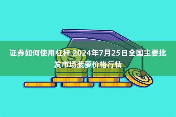 证券如何使用杠杆 2024年7月25日全国主要批发市场菠萝价格行情